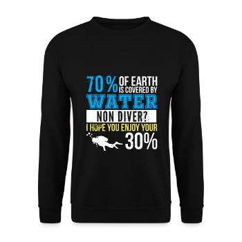 Diver Funny gift idea scuba diving - Unisex Sweatshirt - black - Front - Alina (178cm) & Michal (187cm)