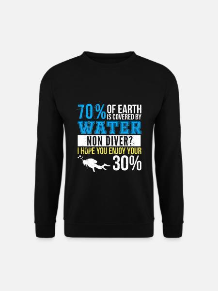 Diver Funny gift idea scuba diving - Unisex Sweatshirt - black
