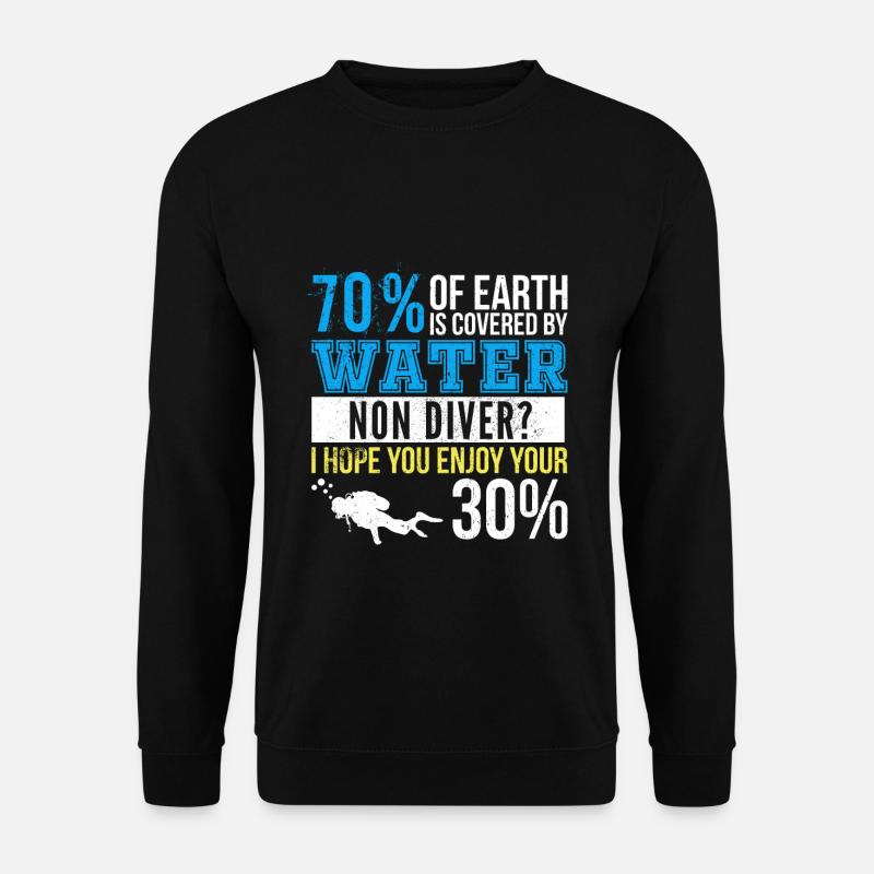 Diver Funny gift idea scuba diving - Unisex Sweatshirt - black