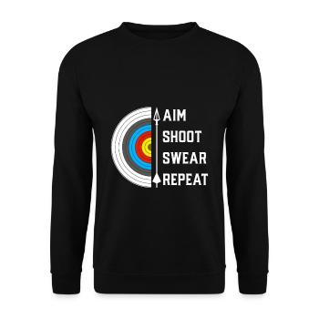 Cadeau de tir à l'arc - Sweat-shirt Unisexe - noir - Devant - Alina (178cm) & Michal (187cm)