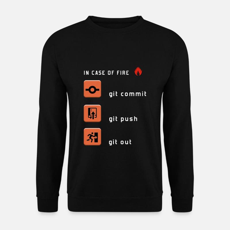 Git Commit Git Push Git Out - Unisex Pullover - Schwarz