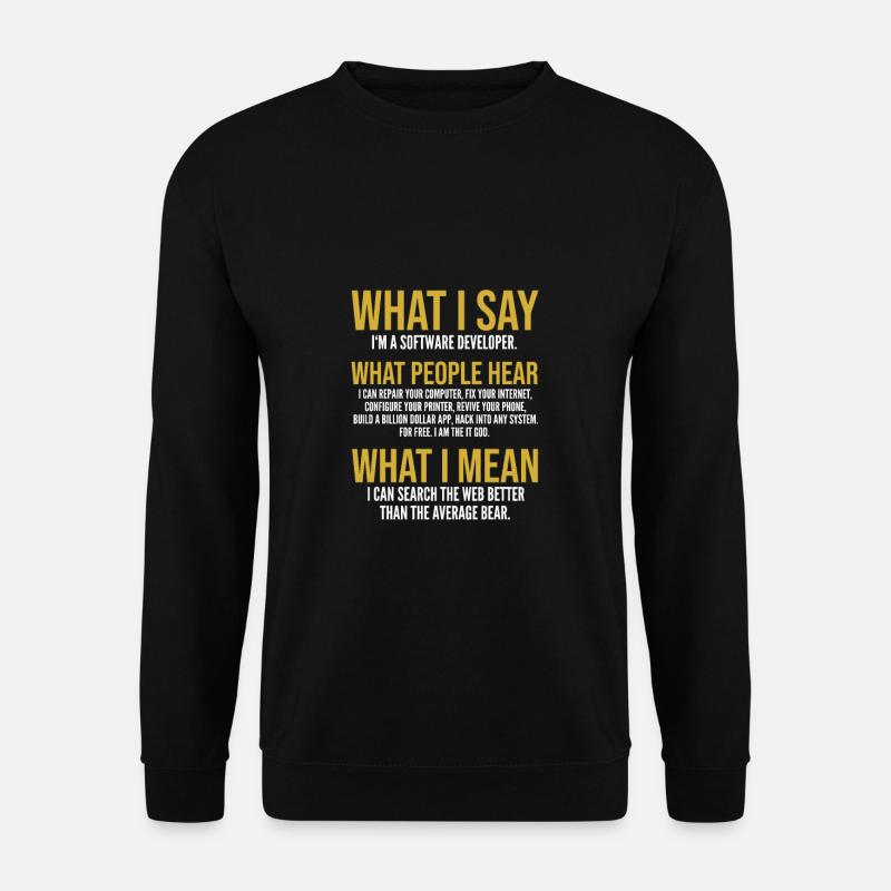 Software-Entwickler - Unisex Pullover - Schwarz