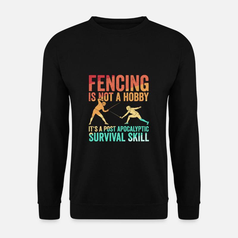 Fechten - Unisex Pullover - Schwarz