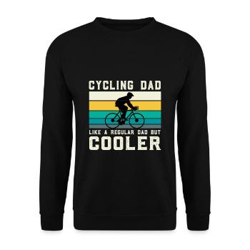 Cycling dad - Unisex Sweatshirt - black - Front - Alina (178cm) & Michal (187cm)