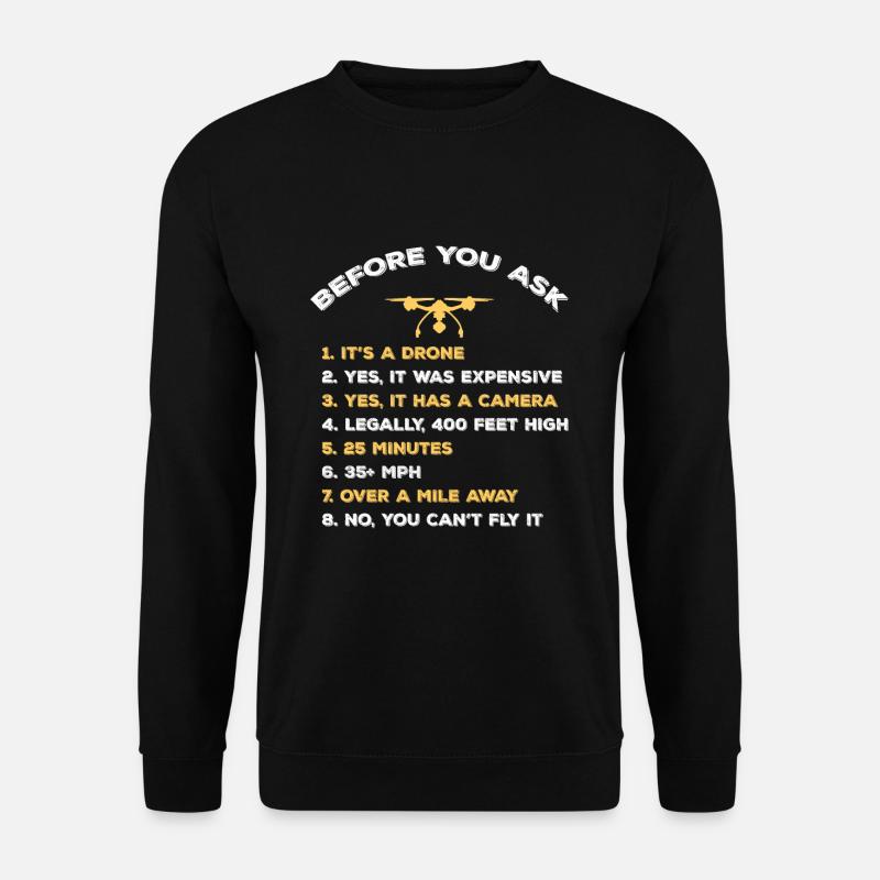 FPV-Drohnen-Pilot - Unisex Pullover - Schwarz