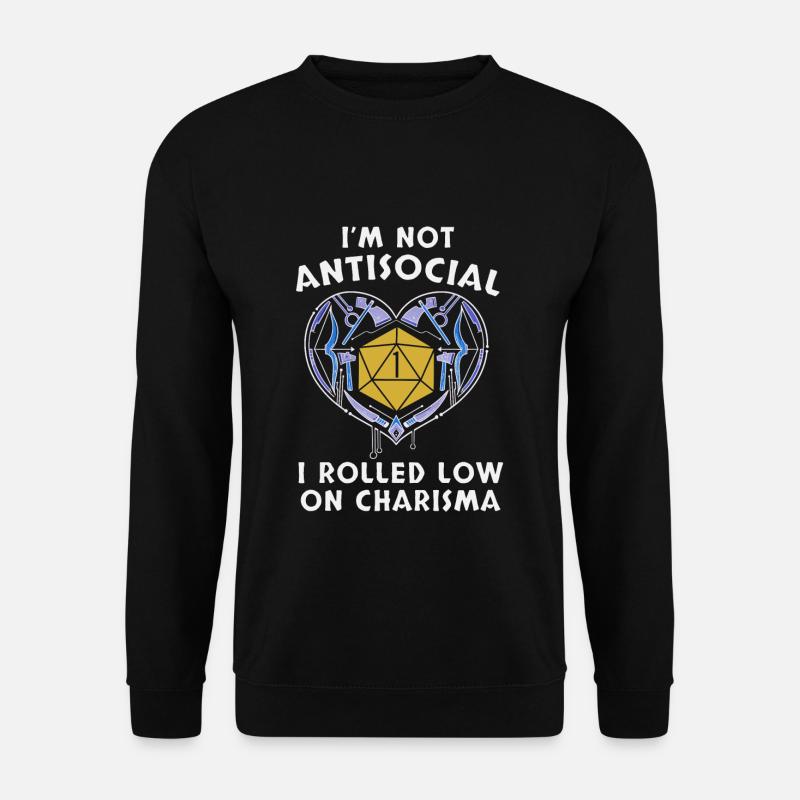 RPG-Spieler-Geschenk-Idee - Unisex Pullover - Schwarz