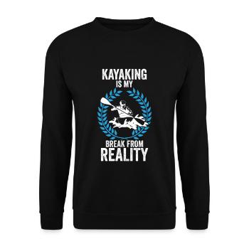 Geschenkidee für Kajakfahrer - Unisex Pullover - Schwarz - Vorne - Alina (178cm) & Michal (187cm)