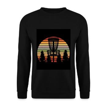 Disc Golf Discgolf gift idea - Unisex Sweatshirt - black - Front - Alina (178cm) & Michal (187cm)