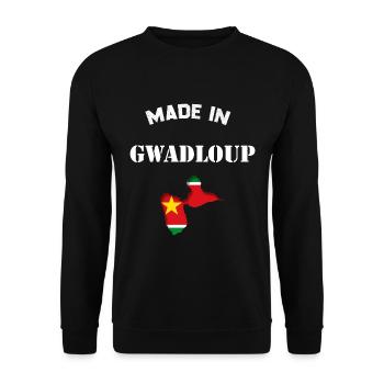 Guadeloupe ist eine Nation. - Unisex Pullover - Schwarz - Vorne - Alina (178cm) & Michal (187cm)