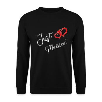 Juste marié - Sweat-shirt Unisexe - noir - Devant - Alina (178cm) & Michal (187cm)