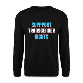 Support Transgender Rights Trans Pride LGBTQ - Unisex Sweatshirt - black - Front - Alina (178cm) & Michal (187cm)