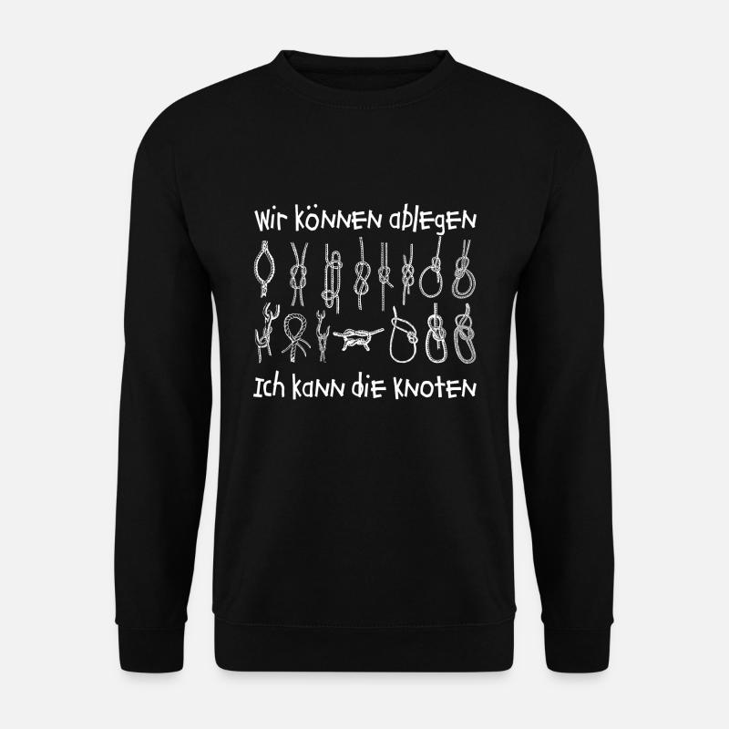 Wir können ablegen | Seemannsknoten | Segeln - Unisex Pullover - Schwarz
