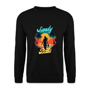 Joueurs de volleyball de plage Joueur de volleyball Sun - Sweat-shirt Unisexe - noir - Devant - Alina (178cm) & Michal (187cm)
