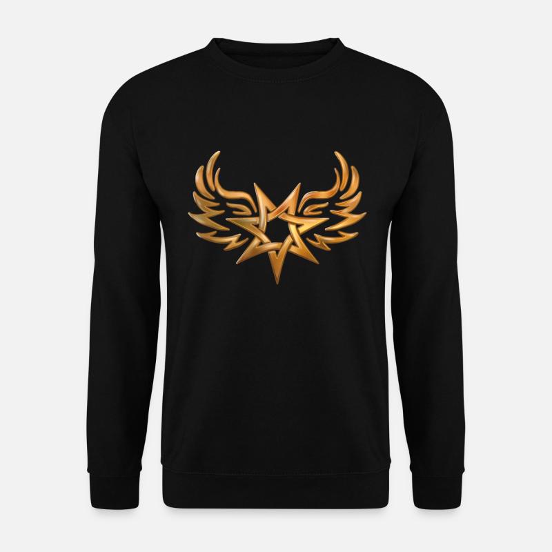 Winged Tribal Star - Unisex Pullover - Schwarz