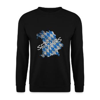 Servus Bayern - Unisex Pullover - Schwarz - Vorne - Alina (178cm) & Michal (187cm)