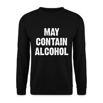 May Contain Alcohol - Unisex Pullover - Schwarz - Vorne - Alina (178cm) & Michal (187cm)