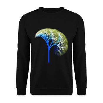 Fraktal #97 - Unisex Pullover - Schwarz - Vorne - Alina (178cm) & Michal (187cm)