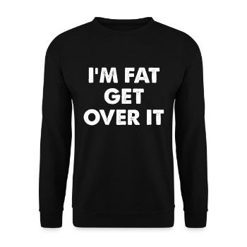 Je suis gros, surmonte-toi - Sweat-shirt Unisexe - noir - Devant - Alina (178cm) & Michal (187cm)