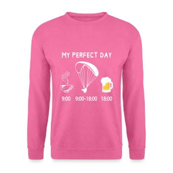 My perfect day Paragleiten - Unisex Pullover - Pink - Vorne