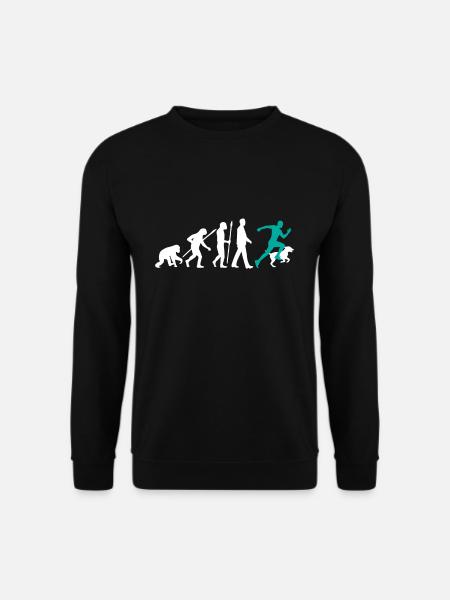 Evolution Laufen Jogger Gassi Hund Herrchen - Unisex Pullover - Schwarz