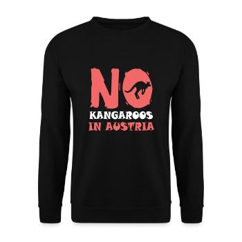Pas de kangourous en Autriche - Sweat-shirt Unisexe - noir - Devant - Alina (178cm) & Michal (187cm)