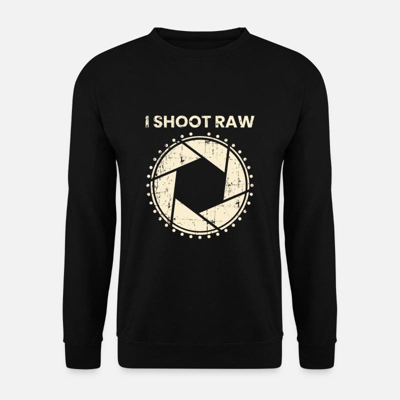 I Shoot raw - Unisex Pullover - Schwarz