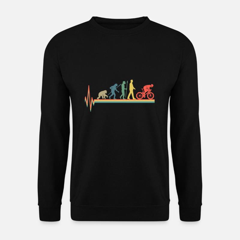Biker heartbeat retro - Unisex Pullover - Schwarz