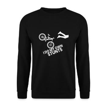 i do my own stunts - Unisex Pullover - Schwarz - Vorne - Alina (178cm) & Michal (187cm)