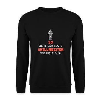Grillmeister - So sieht der beste Grillmeister aus - Unisex Pullover - Schwarz - Vorne - Alina (178cm) & Michal (187cm)