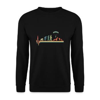 Evolution Paragleiter Geschenk - Unisex Pullover - Schwarz - Vorne - Alina (178cm) & Michal (187cm)