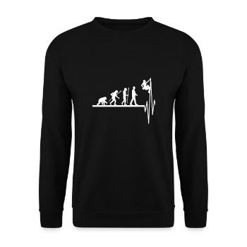 Climbing Heartbeat - Climbing Evolution - Unisex Sweatshirt - black - Front - Alina (178cm) & Michal (187cm)