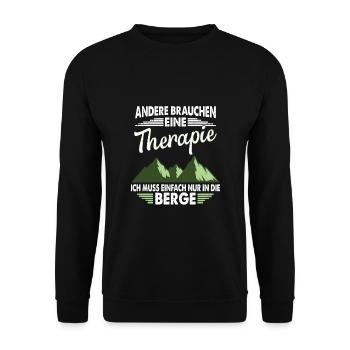 Therapy mountains - Unisex Sweatshirt - black - Front - Alina (178cm) & Michal (187cm)