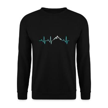 Montagnes de coeur Montagnes de coeur - Sweat-shirt Unisexe - noir - Devant - Alina (178cm) & Michal (187cm)