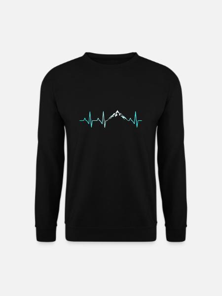 Mountains Heartbeat mountains heartbeat - Unisex Sweatshirt - black