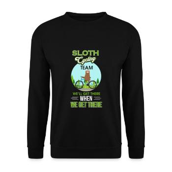 Sloth Cycling Team - Unisex Pullover - Schwarz - Vorne - Alina (178cm) & Michal (187cm)