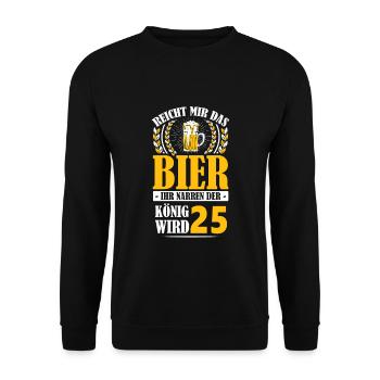 Bière 25 ans 25e anniversaire cadeau de bière Stein - Sweat-shirt Unisexe - noir - Devant - Alina (178cm) & Michal (187cm)