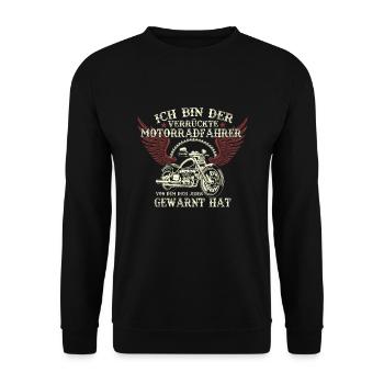 Je suis le motard fou - Sweat-shirt Unisexe - noir - Devant - Alina (178cm) & Michal (187cm)