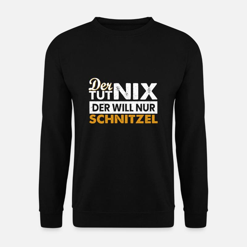 Der tut nix, der will nur Schnitzel Geschenk - Unisex Pullover - Schwarz