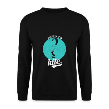 Born to Kite Kite Surfer Surfing Gift - Unisex Sweatshirt - black - Front - Alina (178cm) & Michal (187cm)