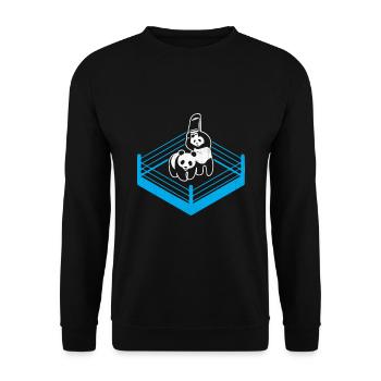 Panda Wrestling - Sweat-shirt Unisexe - noir - Devant - Alina (178cm) & Michal (187cm)