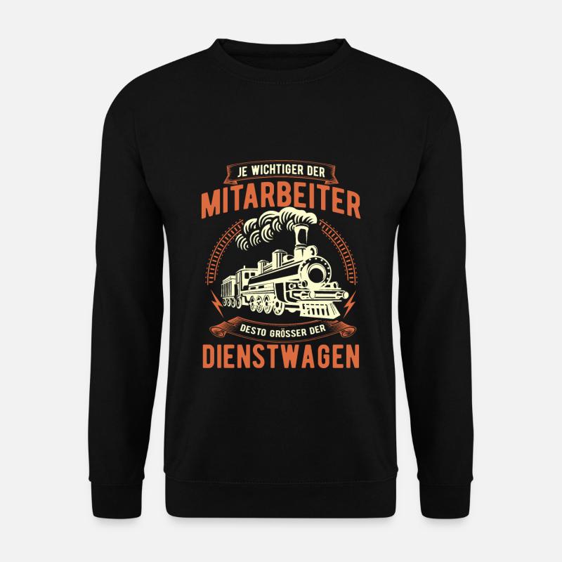 Je wichtiger der Mitarbeiter desto größer der Zug - Unisex Pullover - Schwarz