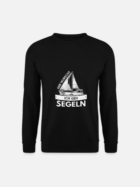 Mir wurscht ich geh segeln Segelboot Segler - Unisex Pullover - Schwarz