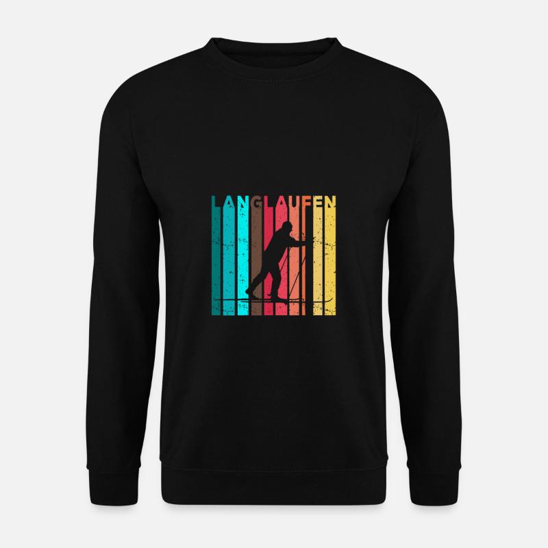 Langlauf Langlaufen - Unisex Pullover - Schwarz