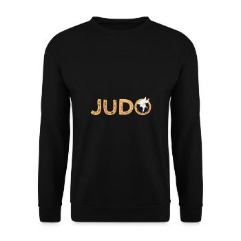 judo - Unisex Sweatshirt - black - Front - Alina (178cm) & Michal (187cm)