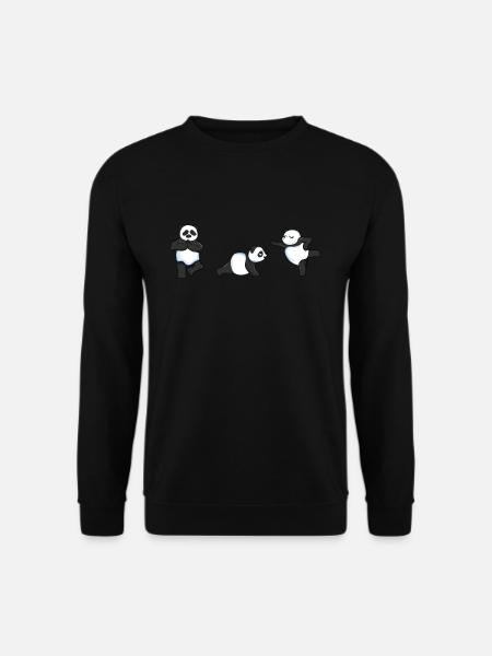 Panda Yoga Meditation Zen Namaste Gymnastik - Unisex Pullover - Schwarz