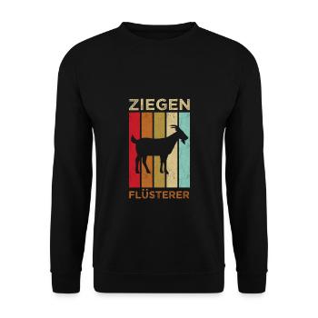 Ziegen Flüsterer - Unisex Pullover - Schwarz - Vorne - Alina (178cm) & Michal (187cm)