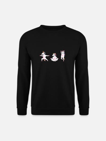 Licorne Yoga Méditation Zen Namaste Yoga Licorne - Sweat-shirt Unisexe - noir