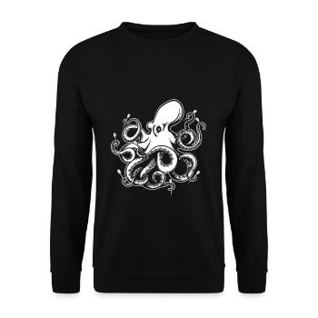 Fléchette jouer poulpe poulpe fléchettes joueur de fléchettes - Sweat-shirt Unisexe - noir - Devant - Alina (178cm) & Michal (187cm)
