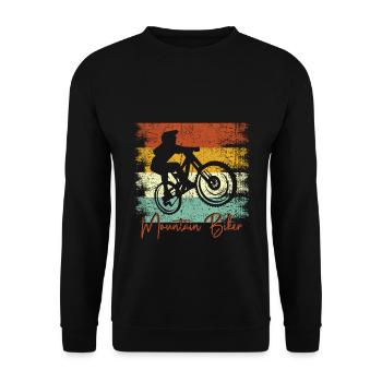 VTT vtt vintage rétro VTT - Sweat-shirt Unisexe - noir - Devant - Alina (178cm) & Michal (187cm)