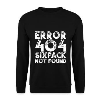 ERREUR 404 Sixpack Not Found Ventre de planche à laver de gym - Sweat-shirt Unisexe - noir - Devant - Alina (178cm) & Michal (187cm)